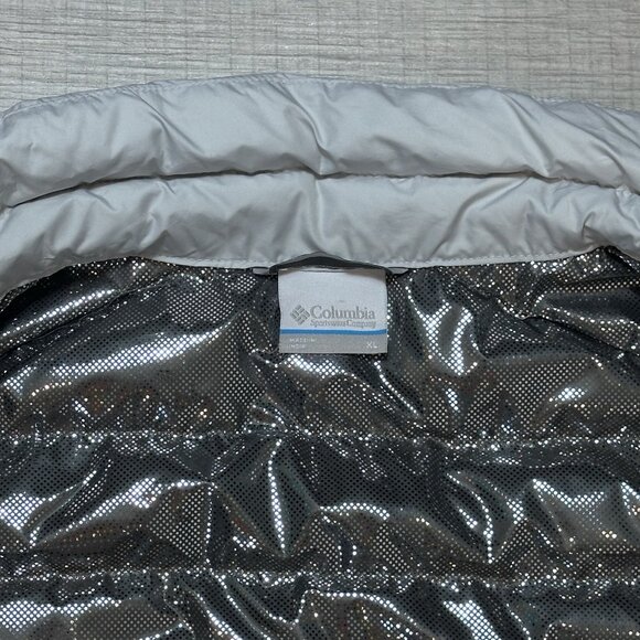 Columbia Men's White Out Omni-Heat Puffer Vest Two Tone Gray Full Zip Size XL - Picture 6 of 8